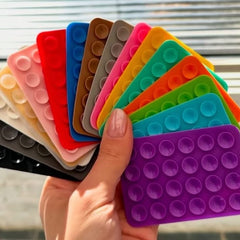 Mobile Bubble Grip Silicone Suction Both Side Bubble Grip Cup Phone Strong Grip Holder Hands Free Mounting Accessory Smartphone Attachment (Random Color)